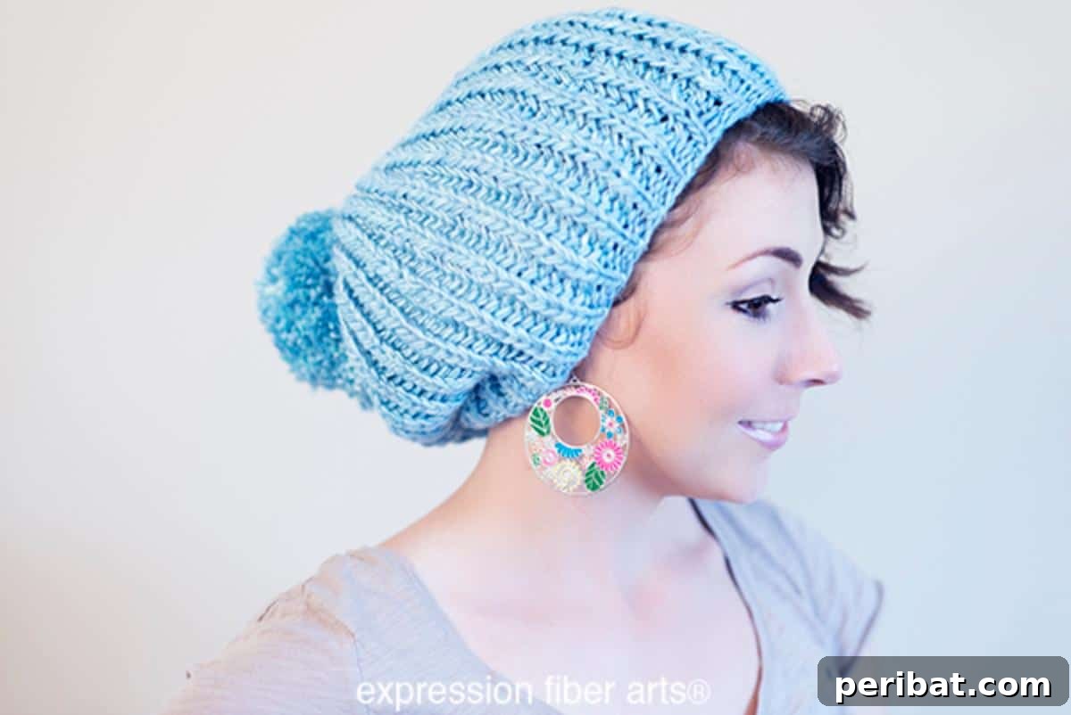 38 Cozy Slouchy Hat Knitting Patterns 21 Cozy Fisherman’s Rib Slouchy Hat knitting pattern, a happy accident transformed into a stylish and warm accessory.