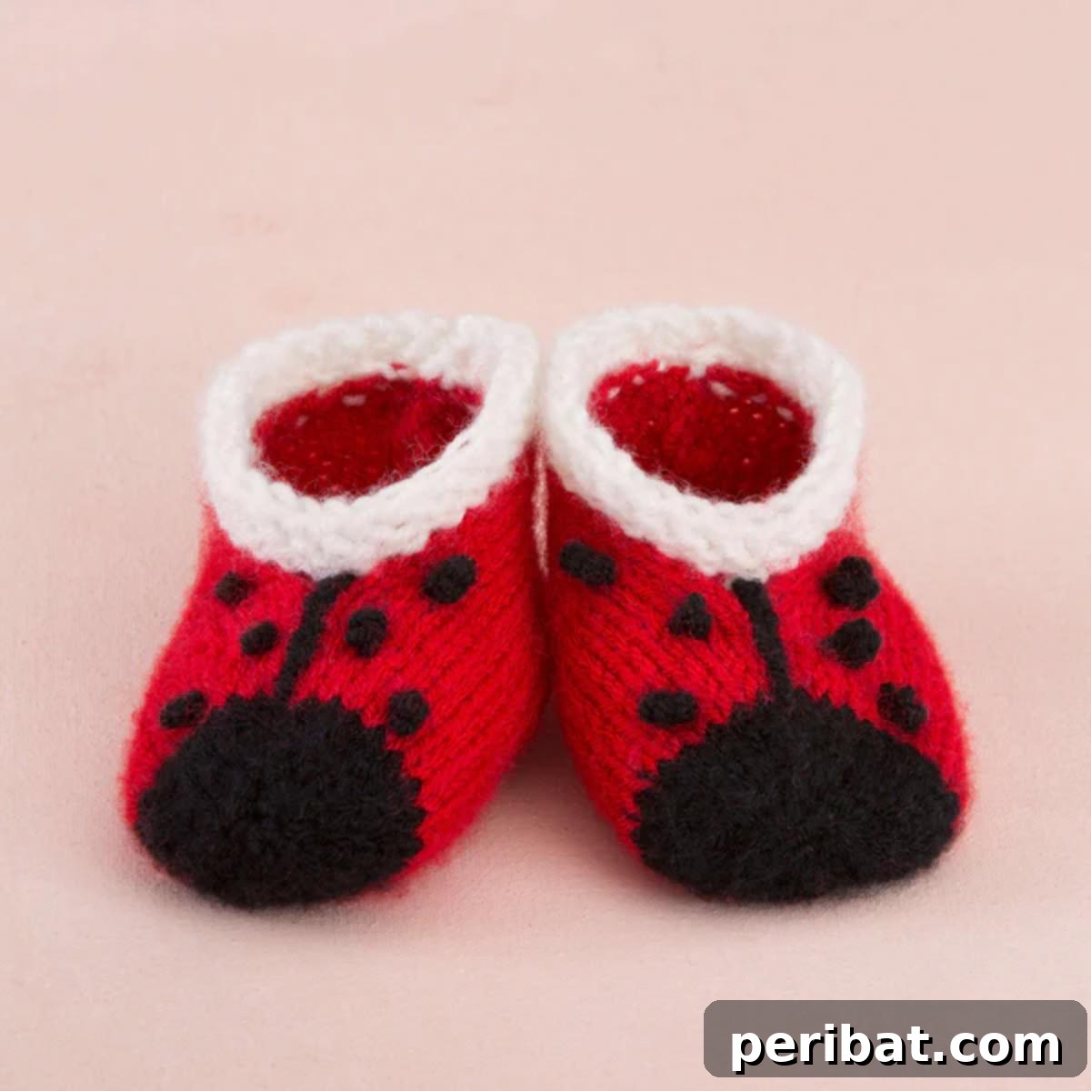 27 Delightful Baby Bootie Knitting Patterns 10 Sweet Lady Bug Booties