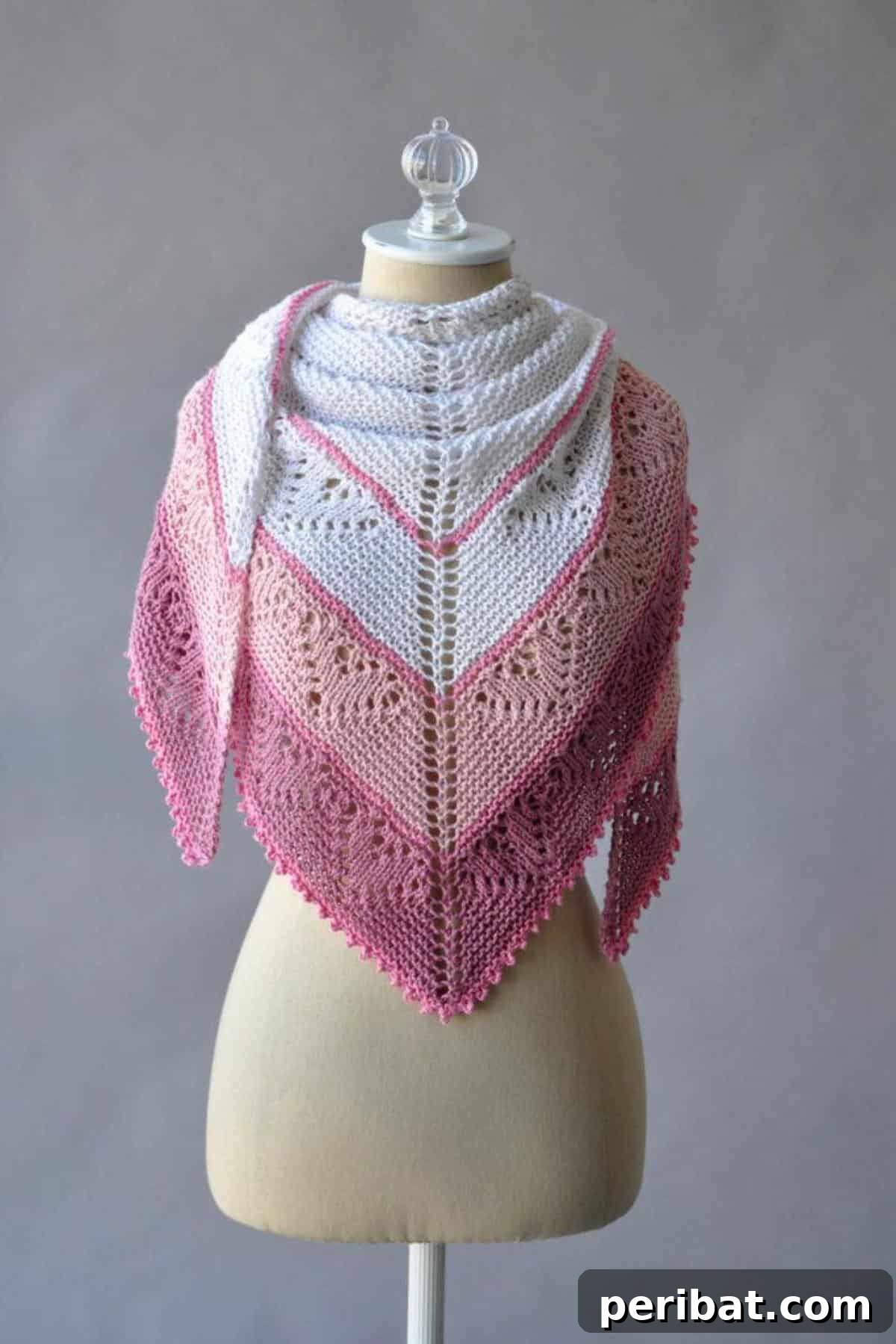 Divine Comfort: 36 Knitted Prayer Shawl Designs 12 A romantic 'Be Mine' Shawl, adorned with a charming lace heart motif and crafted from soft, velvety yarn, perfect as a warm, heartfelt gift.
