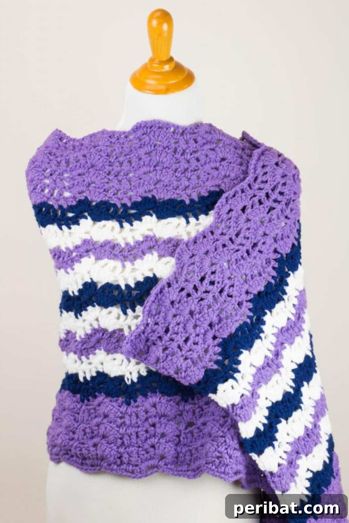 Divine Comfort: 36 Knitted Prayer Shawl Designs 20 An elegant Marciana Lace Prayer Crochet Shawl, featuring a straightforward pattern ideal for creating a meaningful gift or beautiful personal accessory with a meditative experience.