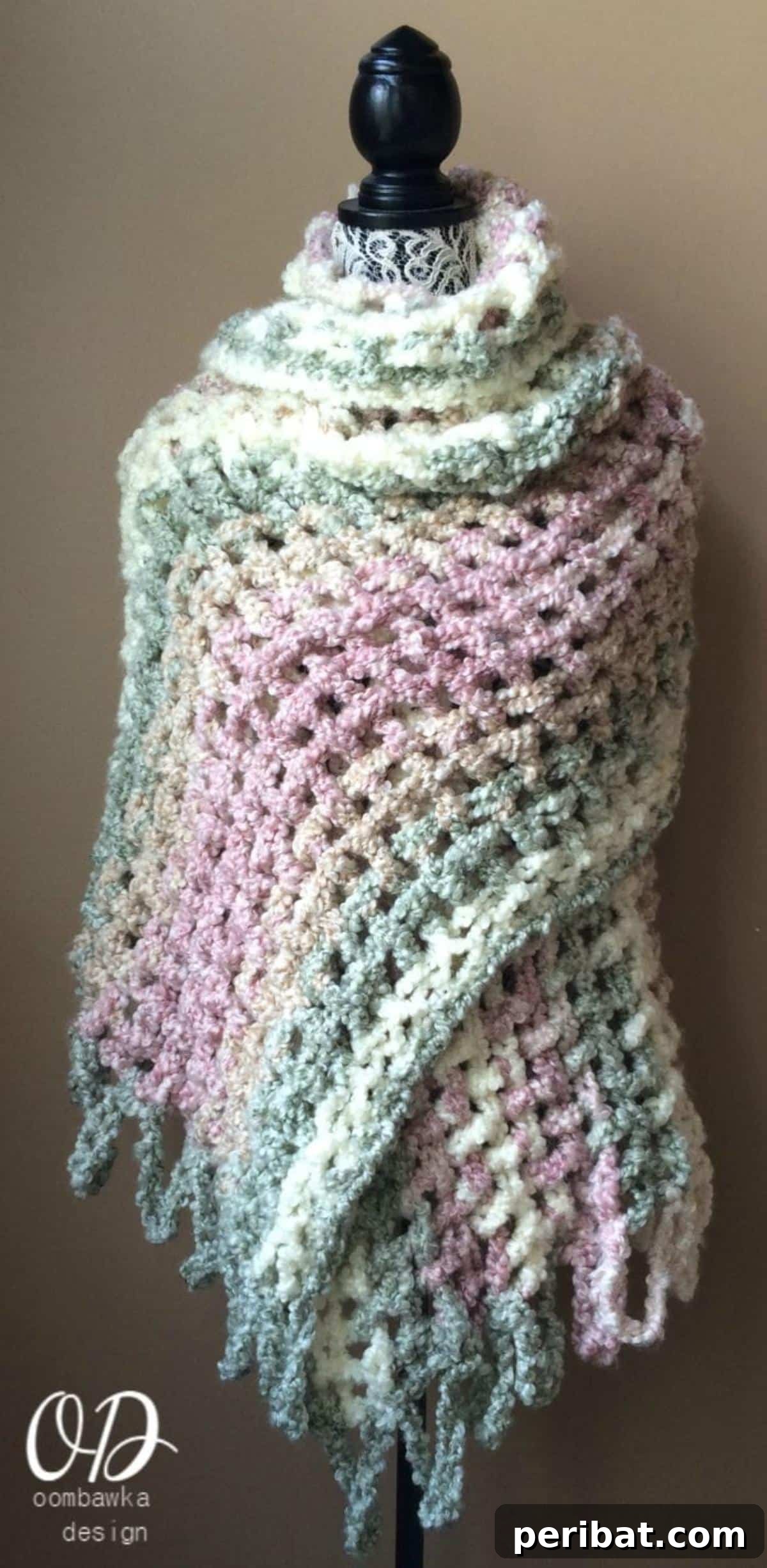 Divine Comfort: 36 Knitted Prayer Shawl Designs 21 A comforting Gentle Solace Prayer Shawl, designed with tactile textured stitches and soft edges, offering warmth and a hug-like embrace.