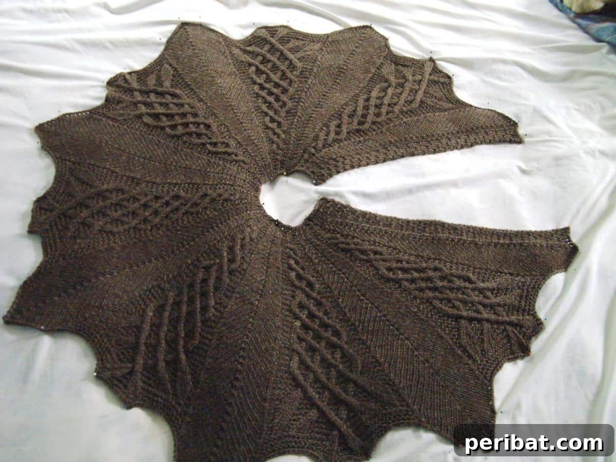 Divine Comfort: 36 Knitted Prayer Shawl Designs 9 A comforting and inspiring Kathy Kelly Cabled Capelet, knit with worsted-weight yarn and rich cables, symbolizing warmth, peace, and solidarity.
