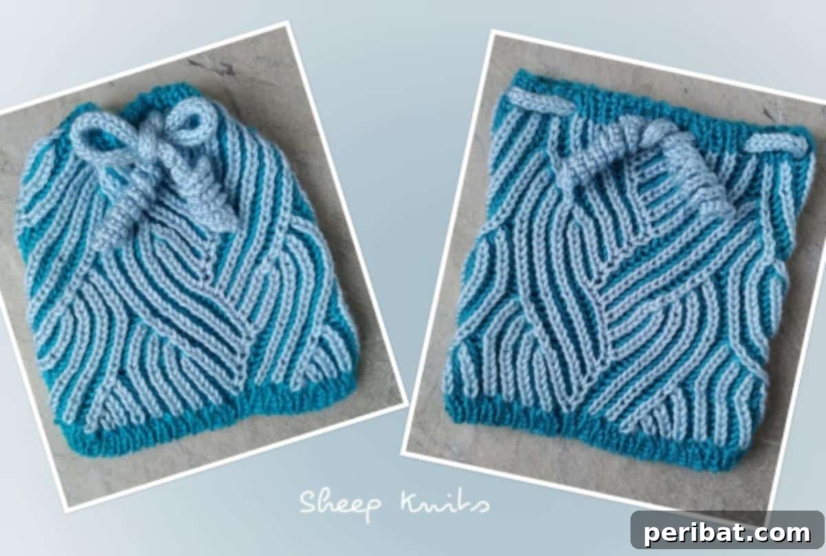 DIY Brioche Howl or Neck Warmer, a personalized winter accessory crafted with your favorite yarn colors.
