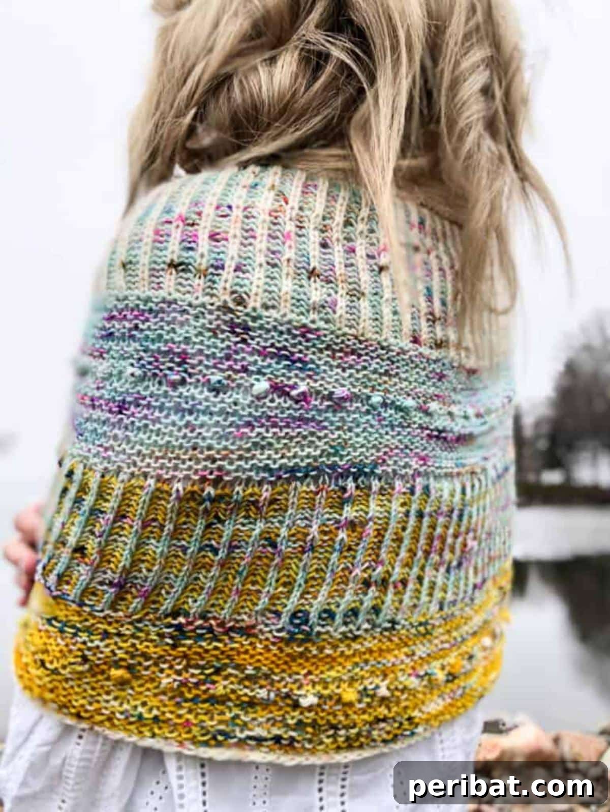 Two-Color Brioche swatch, demonstrating the luxurious depth and reversibility of the two-color brioche stitch.