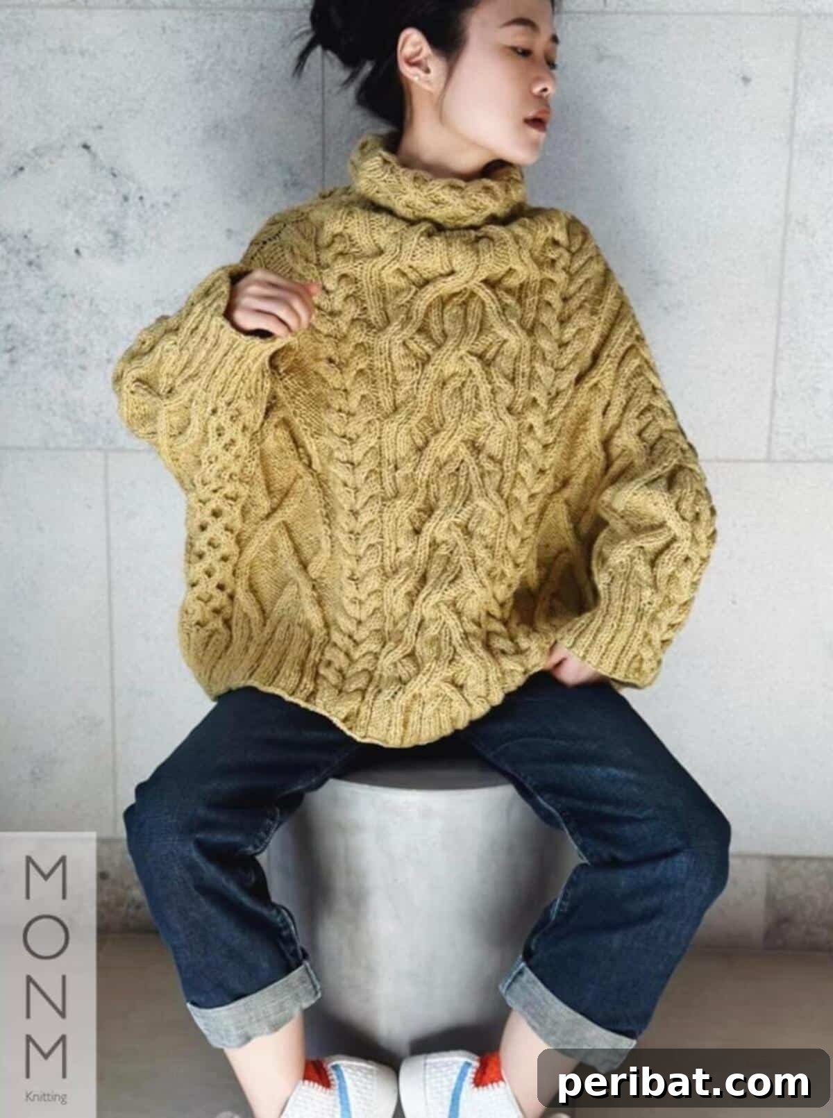 18 Timeless Aran Knitting Patterns 18 Aran Sweater with chunky cables, knit from the top down.