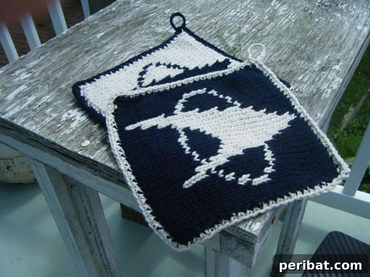 18 Creative Double Knitting Designs 16 Star Trek Pot Holders. Ultimate fan-made accessory, ideal for first foray into double knitting, practical kitchen item with geeky twist.