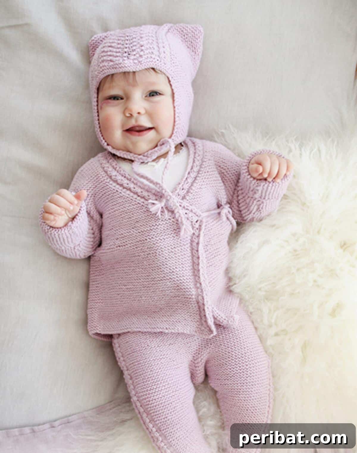 32 Cozy Ear Flap Hat Knitting Designs 14 An incredibly cute Hello Kitten Knit Hat with adorable cat ears and earflaps, perfect for children.