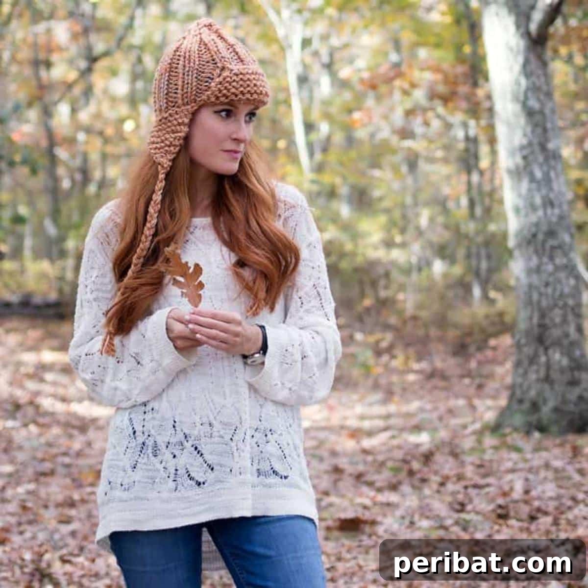 32 Cozy Ear Flap Hat Knitting Designs 10 An easy-to-knit ear flap hat made with super bulky yarn, showcasing a quick and cozy design.