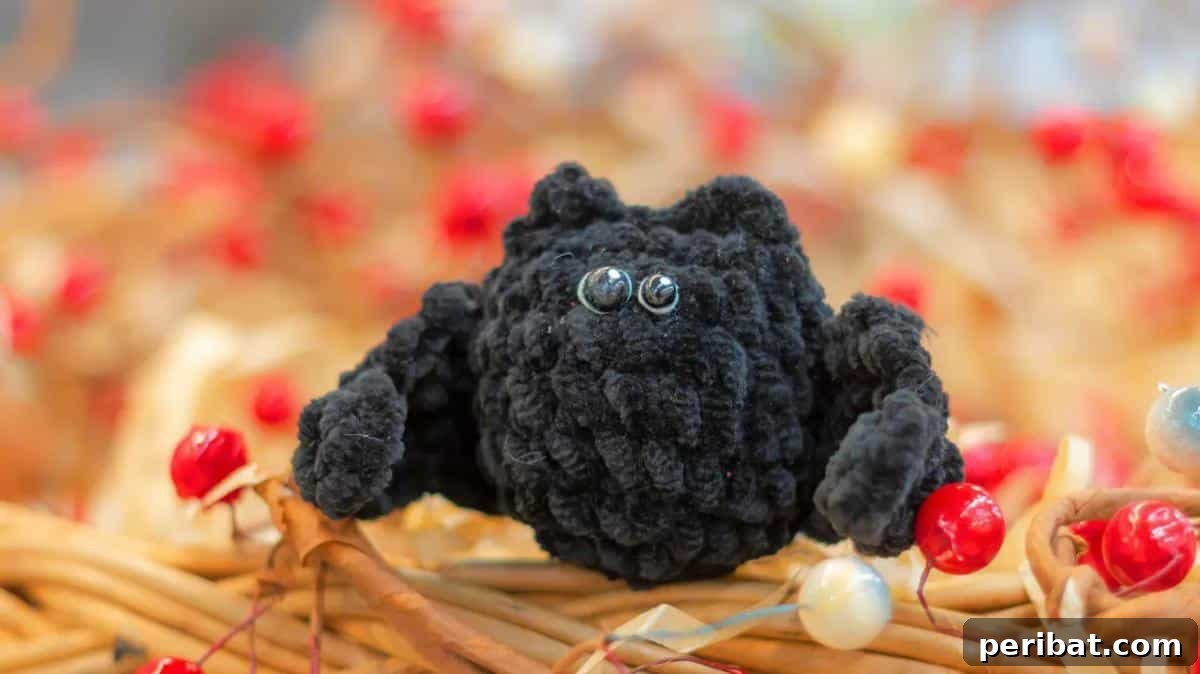 A cute and not-so-spooky amigurumi Crochet Halloween Bat.