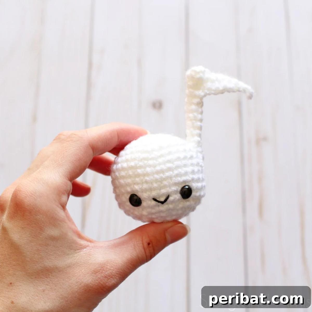 33 Cuddly Amigurumi Friends to Crochet 30 A charming crochet musical eighth note, perfect for adorning musical-themed items or as a decorative piece.