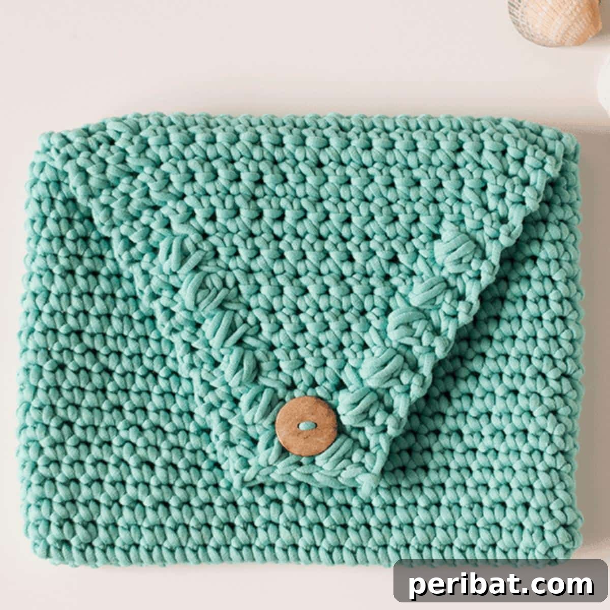 Sparkling Beach Glass Crochet Clutch Purse