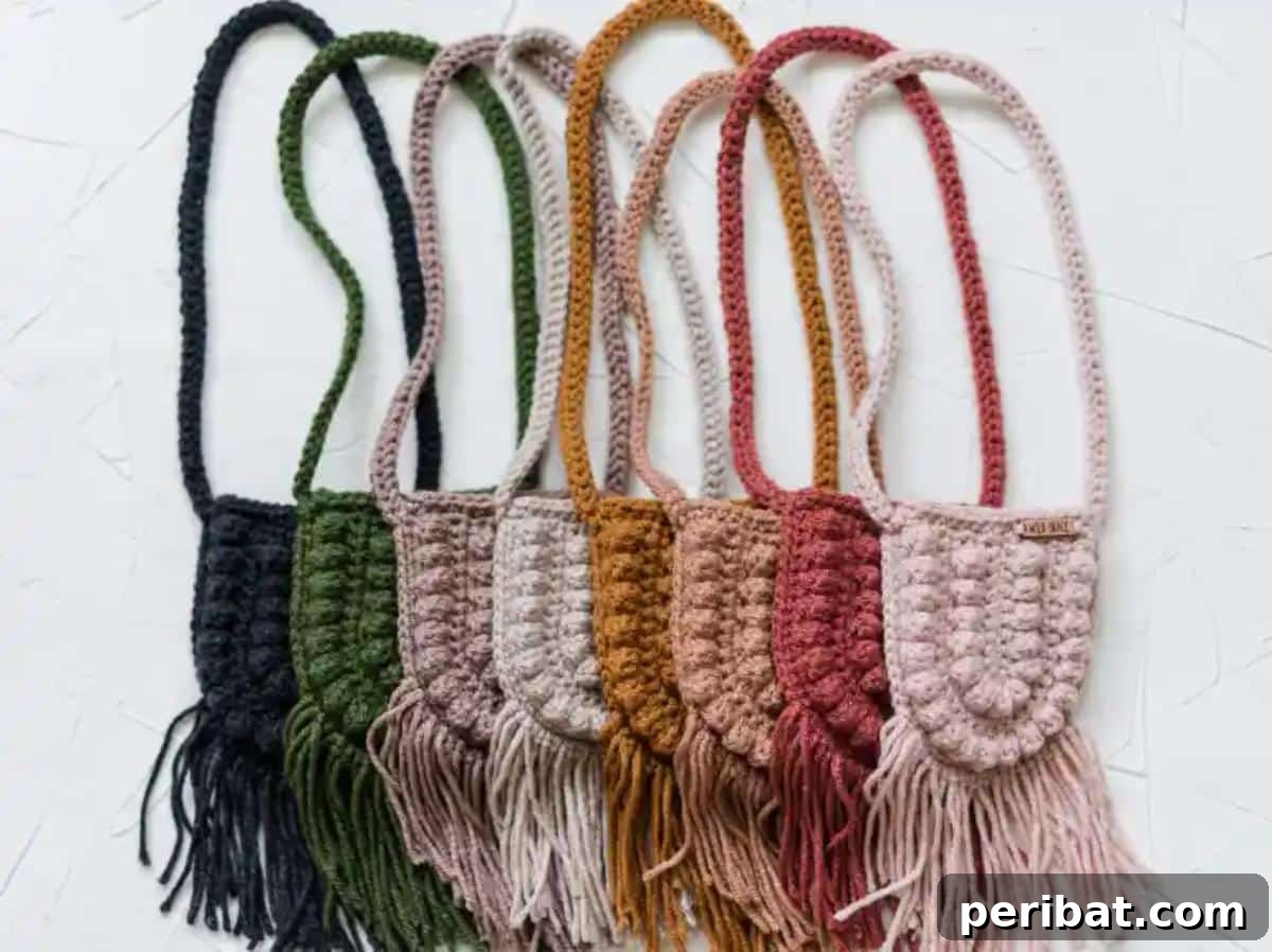 Charming Easy Crochet Toddler Bags With a Fringe