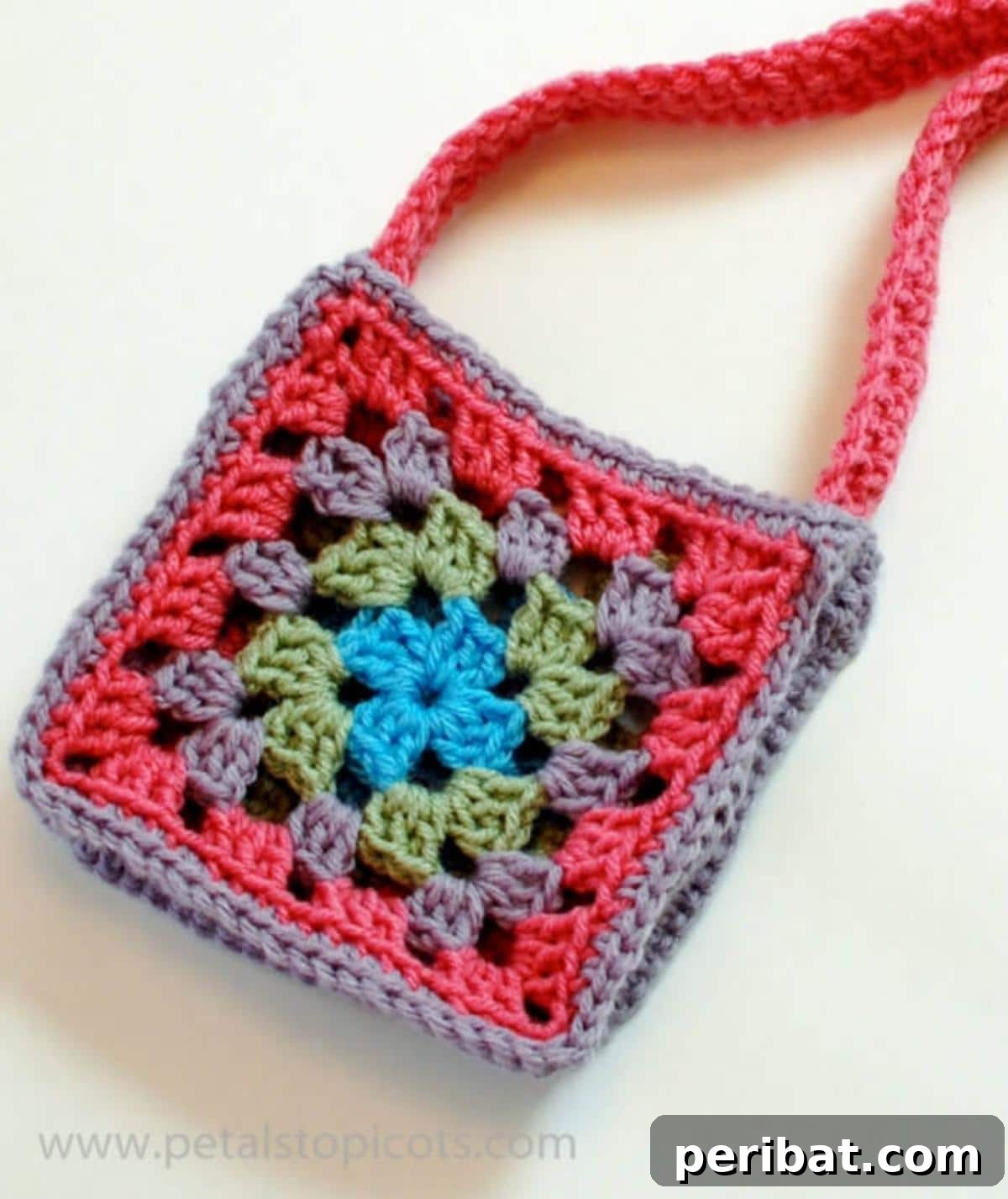 Classic Granny Square Crochet Purse