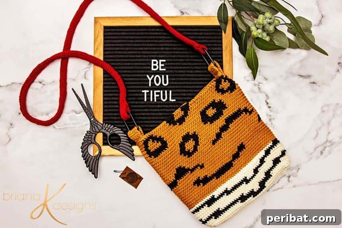 Stylish Animal Print Crochet Bag