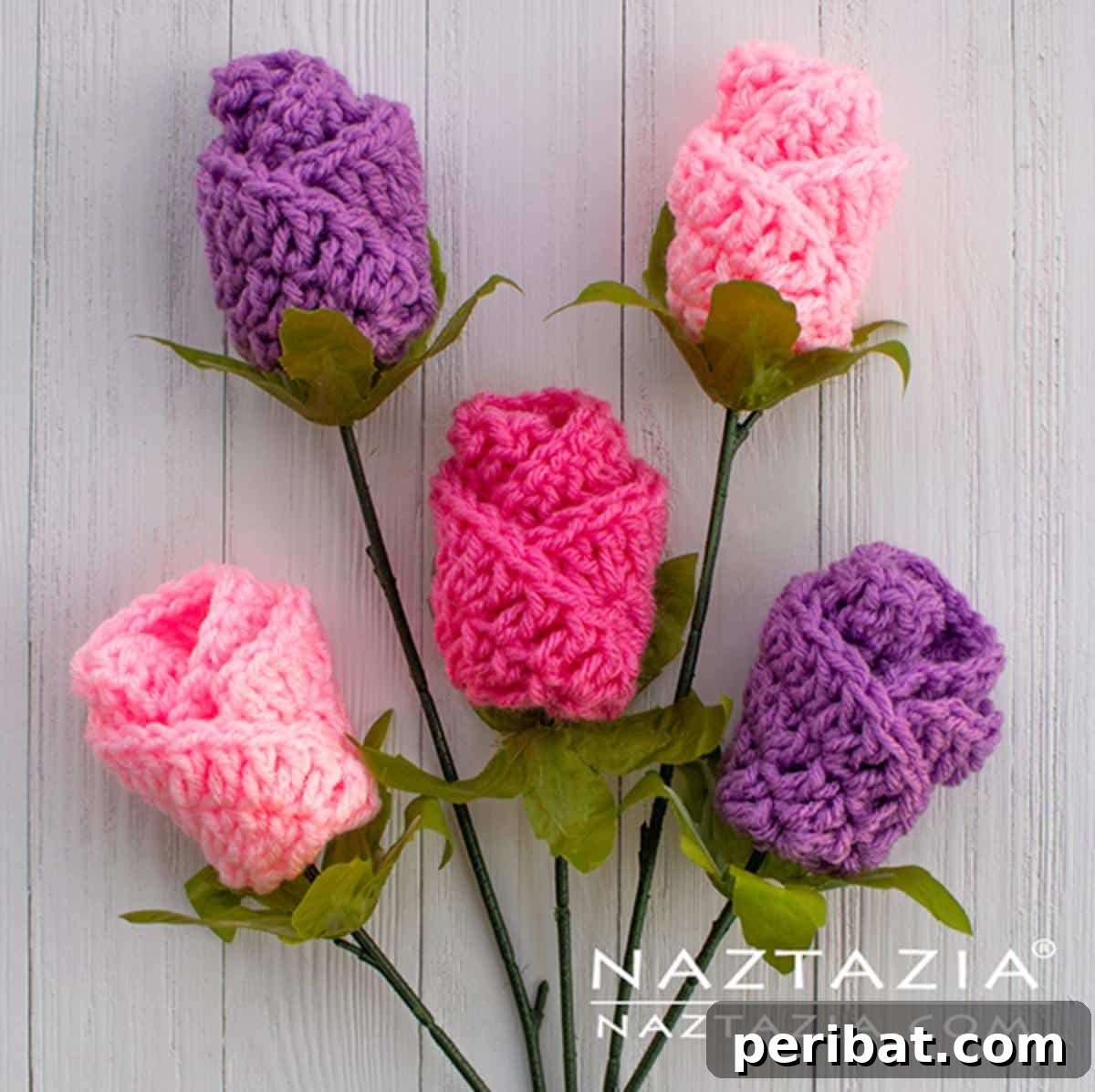 Elegant crochet simple origami roses, resembling folded paper art.