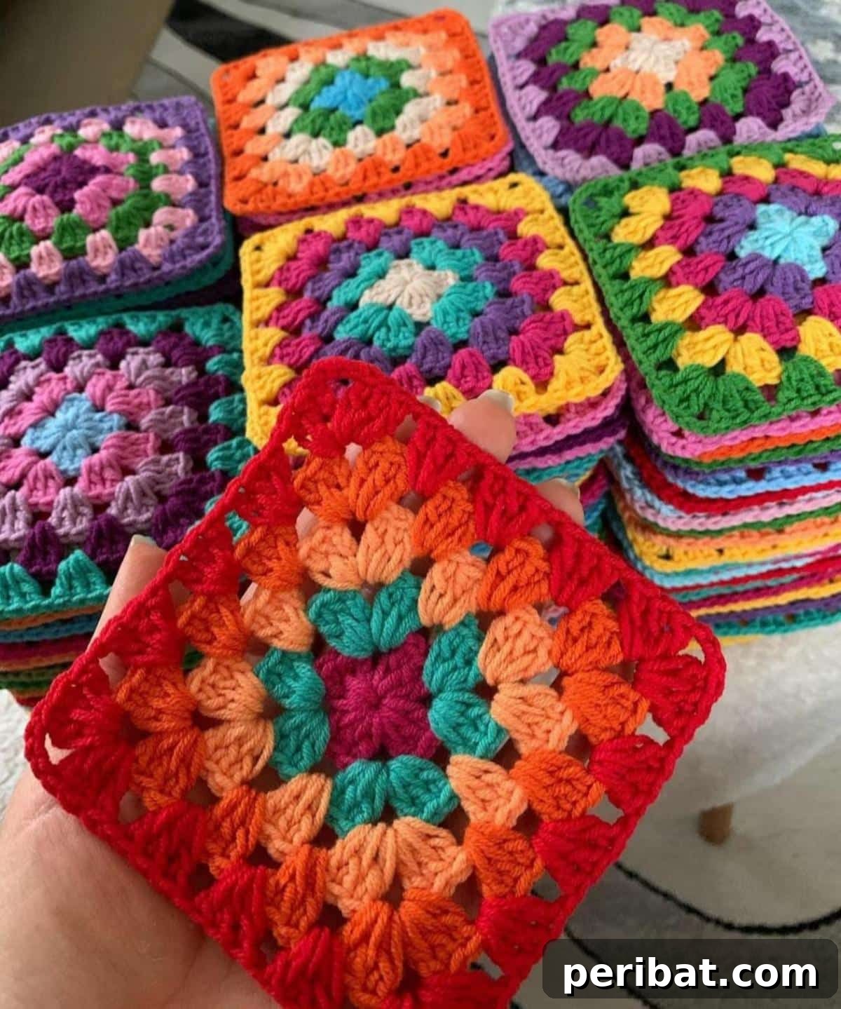 38 Creative Crochet Square Designs 39 An easy crochet granny square blanket pattern, suitable for quick projects.
