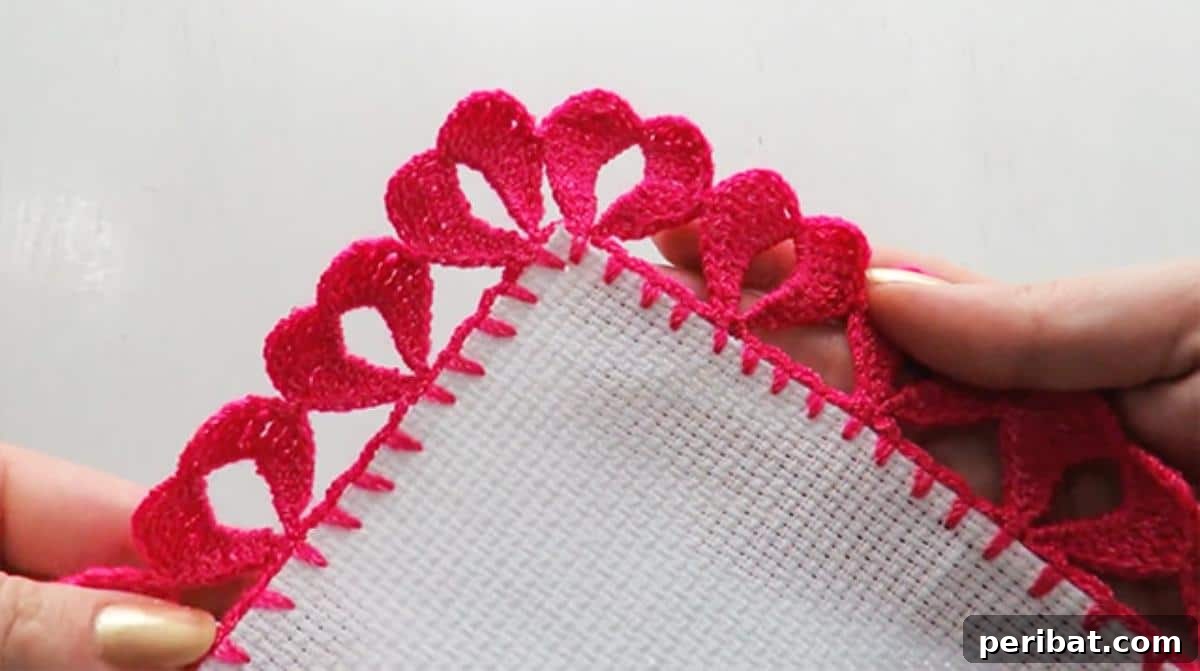 37 Stunning Crochet Edging Designs 23 Crochet Hearts Border, a charming and heartfelt embellishment.