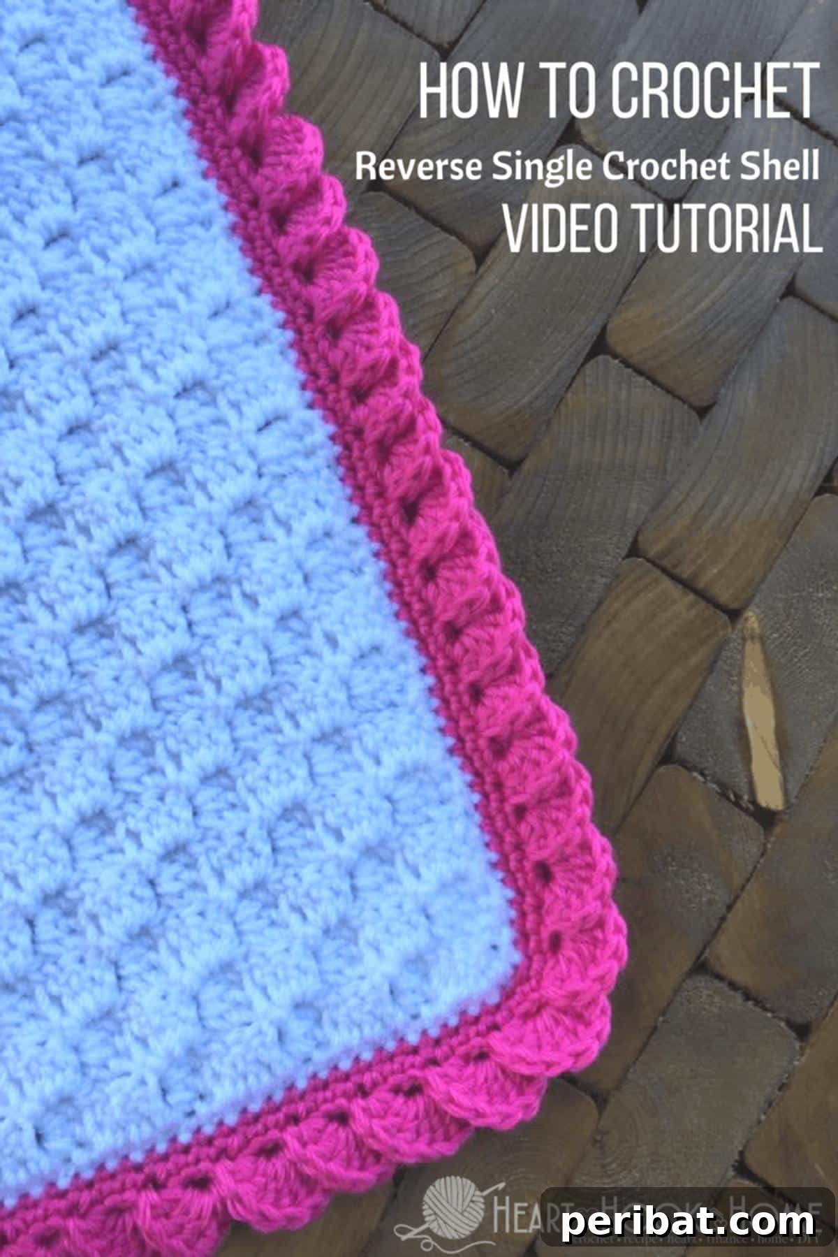 37 Stunning Crochet Edging Designs 29 Reverse Shell Crochet Border created with single crochet for a unique edge.