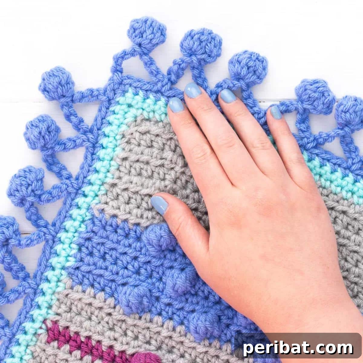 37 Stunning Crochet Edging Designs 34 Bobble Crochet Border tutorial for adding three-dimensional texture.