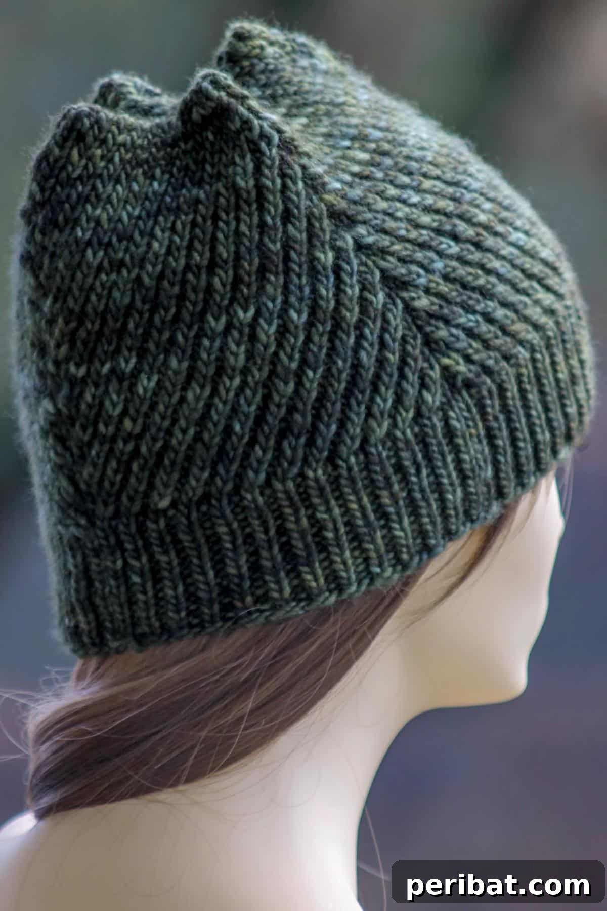 Cozy Knits: 40 Free Beanie Patterns and Tutorials 13 The Four Winds Hat, a unique knitting pattern with a plush texture created by a twisted stitch design, perfect for a cozy and distinctive headwear.
