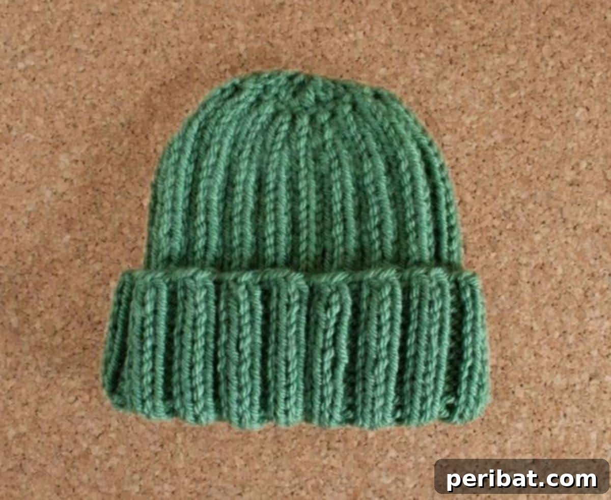 Cozy Knits: 40 Free Beanie Patterns and Tutorials 3 A simple yet stylish knit beanie, perfect for beginners looking to master basic knitting techniques with a cozy and practical outcome.