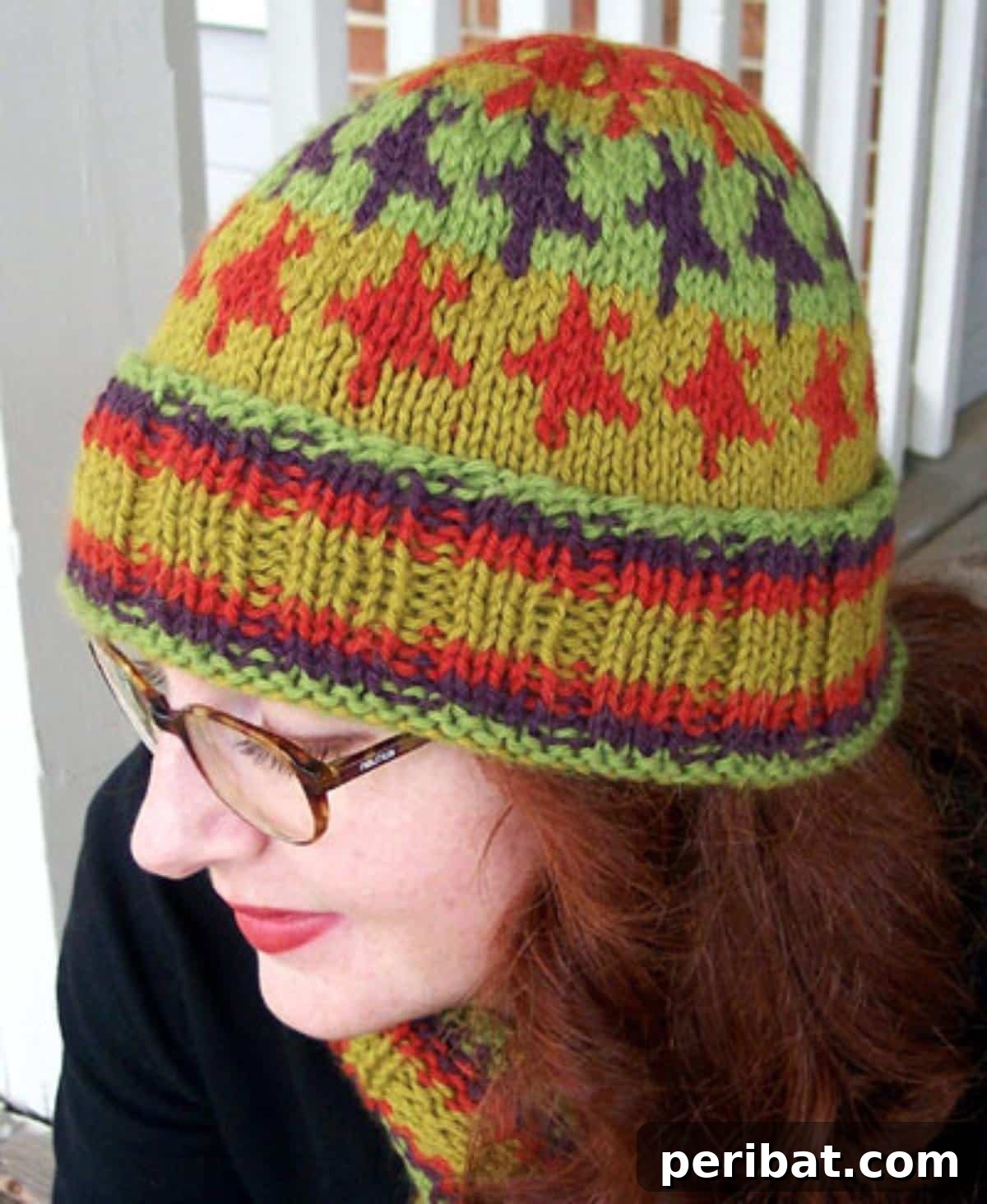 Cozy Knits: 40 Free Beanie Patterns and Tutorials 27 The vibrant Astrodome Beanie, a knitting pattern that incorporates fair isle patterning and a rolled brim for doubled thickness, perfect for those who love rainbows and stars.