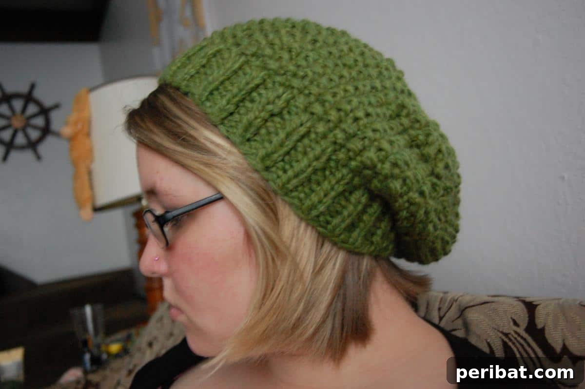Cozy Knits: 40 Free Beanie Patterns and Tutorials 36 The versatile Lemon Grass Hat, a free slouchy pattern perfect for completing winter outfits or adding a stylish touch to everyday fashion, regardless of the weather.