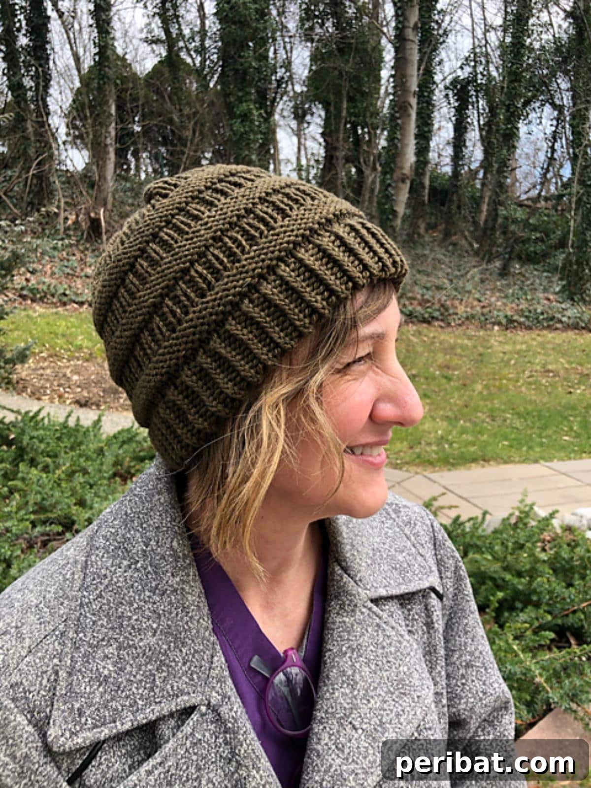 Cozy Knits: 40 Free Beanie Patterns and Tutorials 7 The Beanie Redux, a free-sized knitting project featuring a unique spiraling rib design for a snug and comfortable fit on most head sizes.