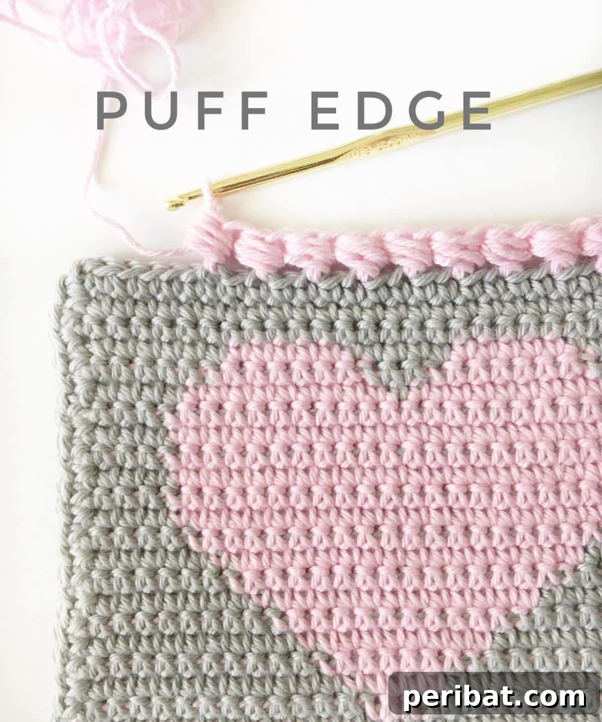 38 Creative Crochet Edging Ideas 24 Textured Crochet Puff Edge Stitch, adding depth and warmth to blankets and shawls.