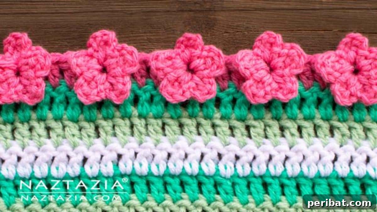 38 Creative Crochet Edging Ideas 29 Beginner-friendly Crochet Flower Border Edging tutorial for delicate floral accents.