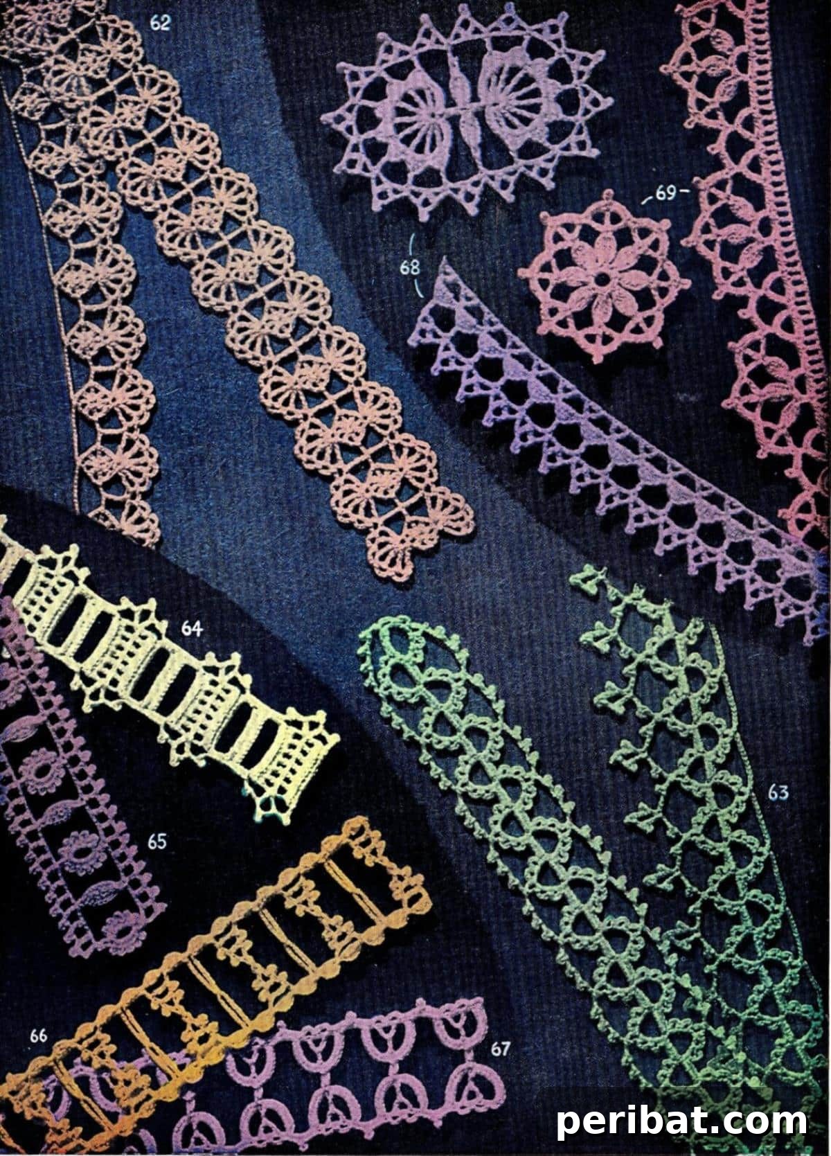 38 Creative Crochet Edging Ideas 36 Intricate Vintage Crochet Tatting Edging Pattern, merging crochet with tatting art.