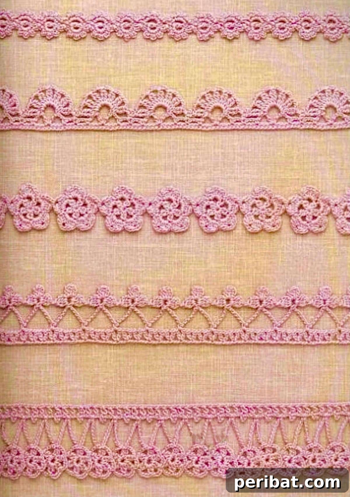 38 Creative Crochet Edging Ideas 37 Elegant Lace Edging Crochet Pattern, providing a light and airy finish for various projects.