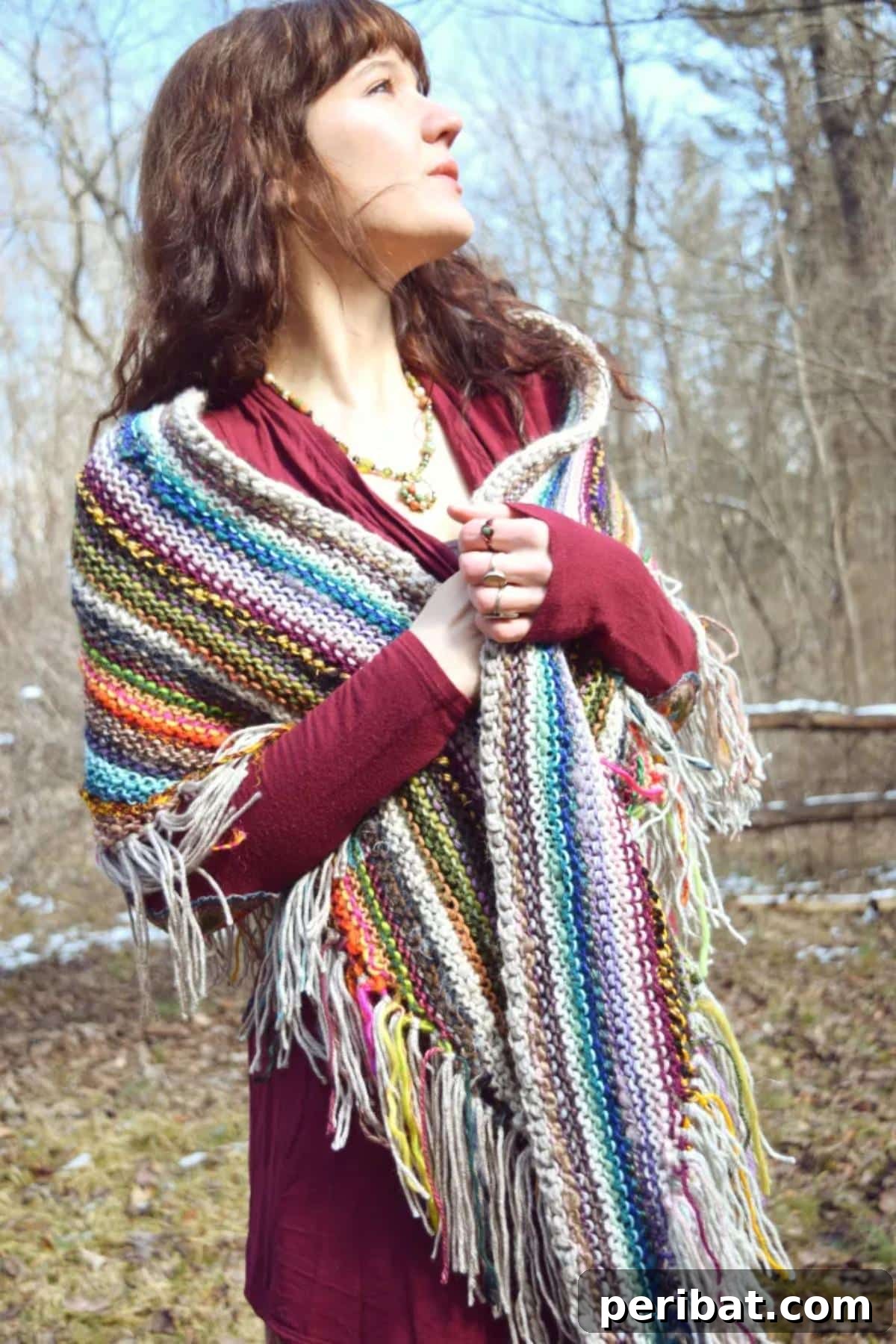 Knit Stunning Shawls: 34 Free Patterns and How-To Guides 15 Scrappy Knit Shawl
