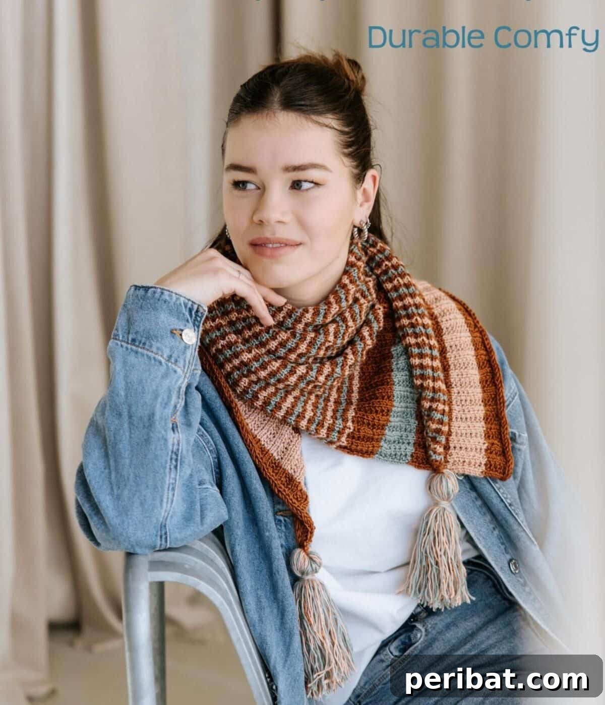Knit Stunning Shawls: 34 Free Patterns and How-To Guides 27 Comfy Caramel Shawl