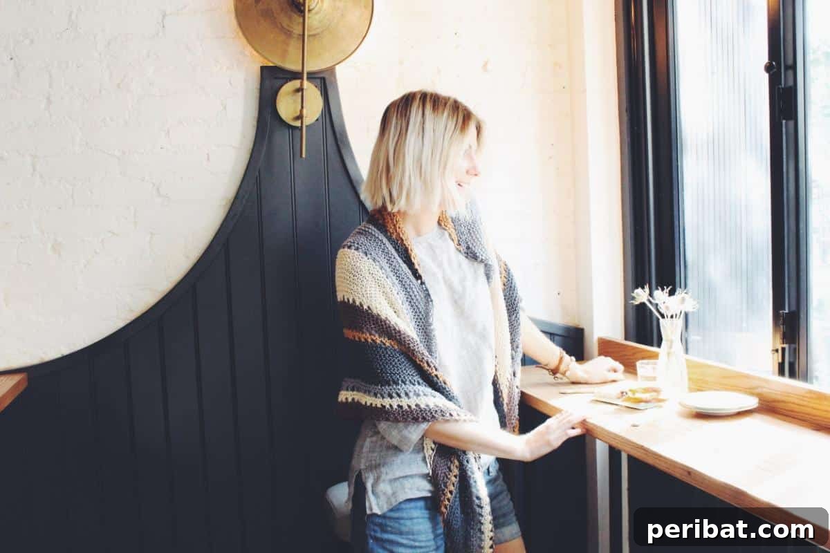 Knit Stunning Shawls: 34 Free Patterns and How-To Guides 8 Coffee Shop Wrap