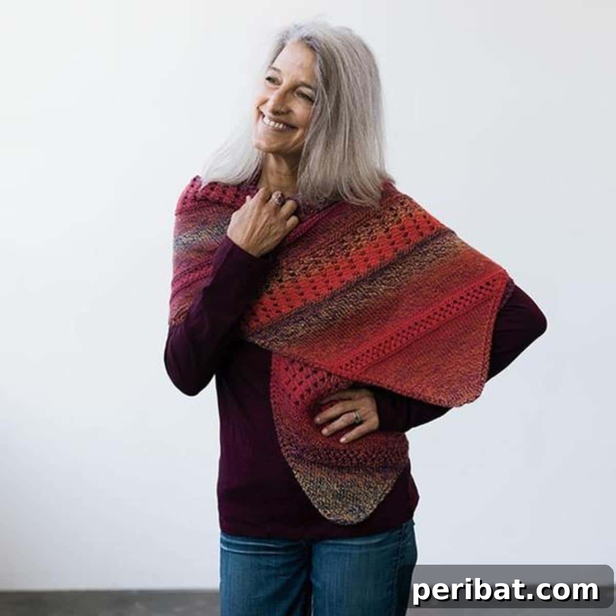 Knit Stunning Shawls: 34 Free Patterns and How-To Guides 10 Sedona Sunset Wrap