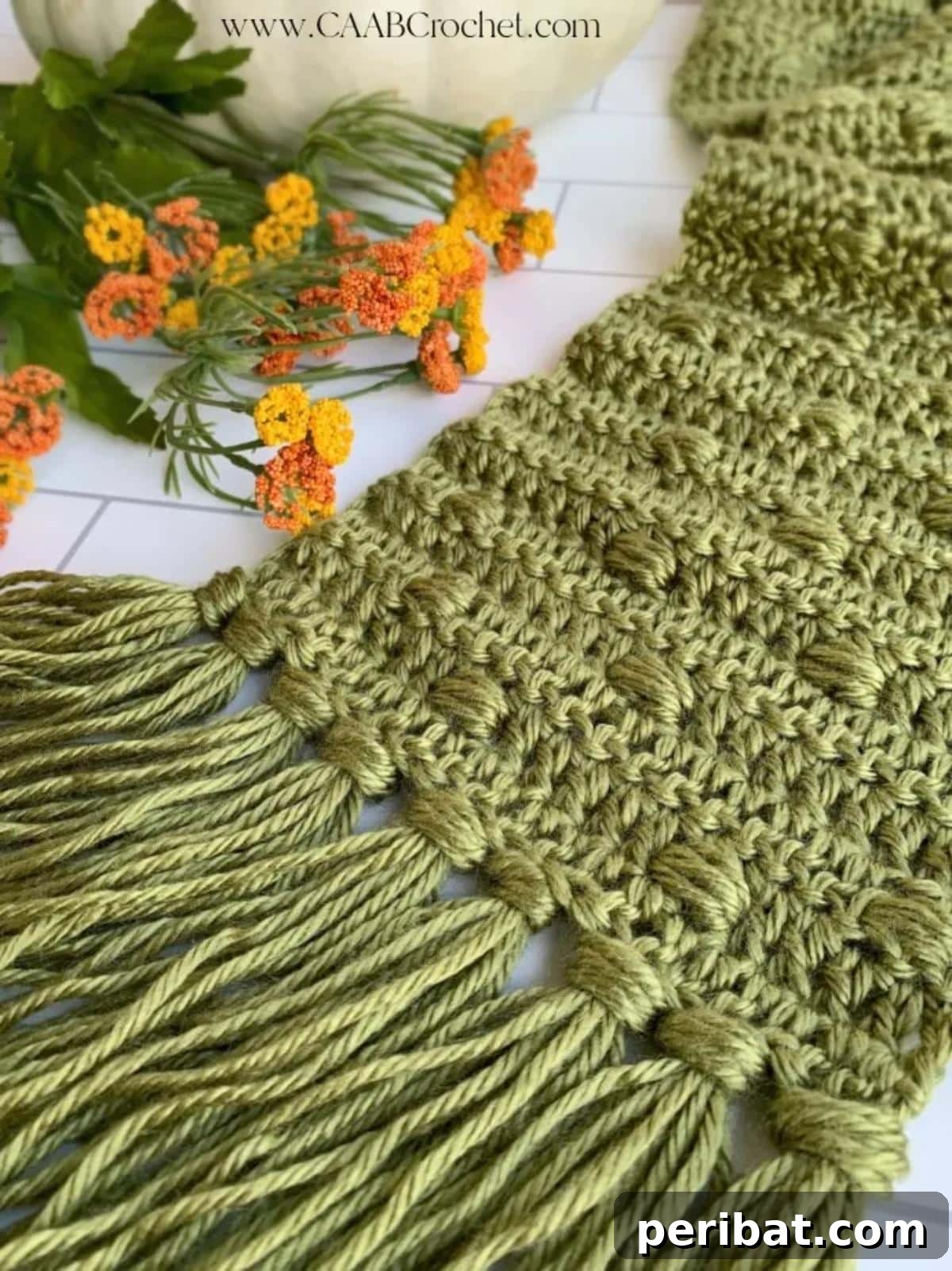 21 Cozy Red Heart Yarn Crochet Projects 16 Beaded Scarf
