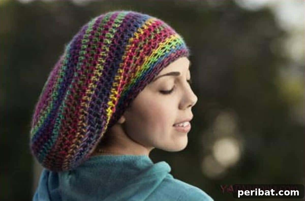 21 Cozy Red Heart Yarn Crochet Projects 20 Crochet Slouchy Hat