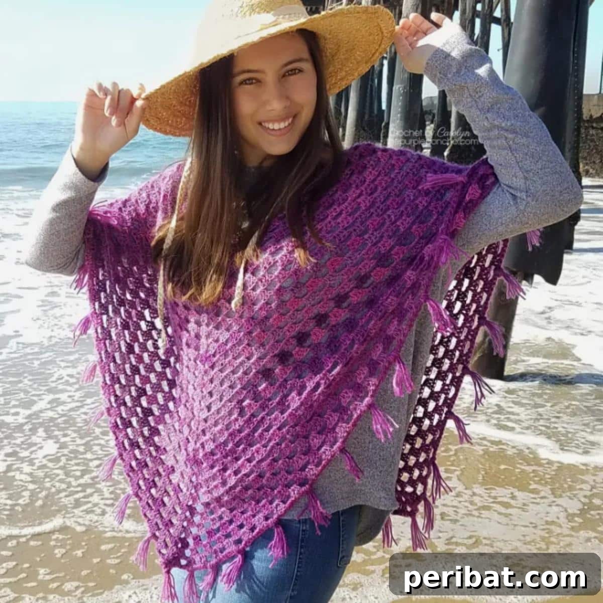 21 Cozy Red Heart Yarn Crochet Projects 8 Timeless Boho Poncho