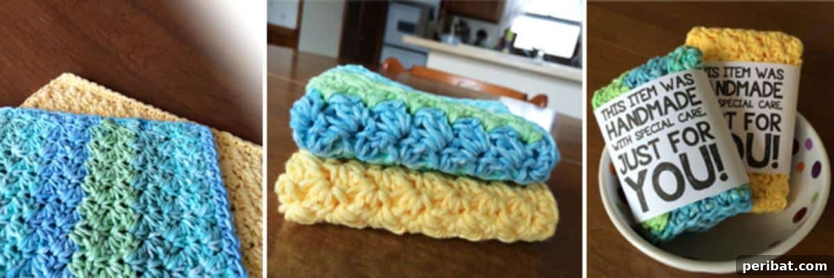 Easy DIY Dishcloths Collage.