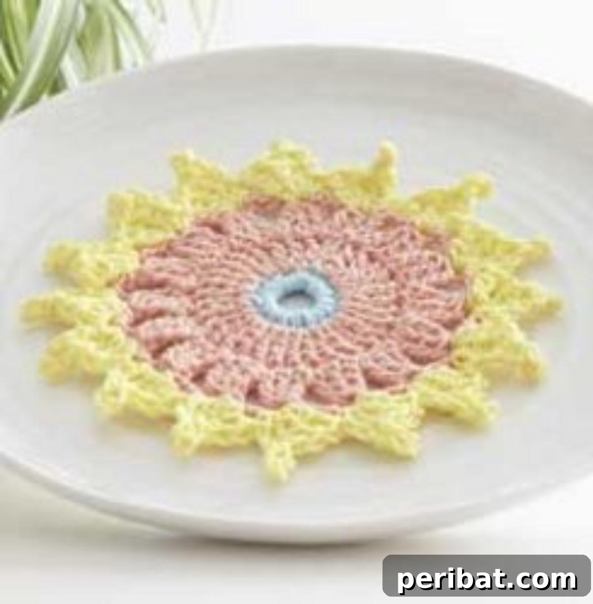 Cute Dahlia Dishcloth