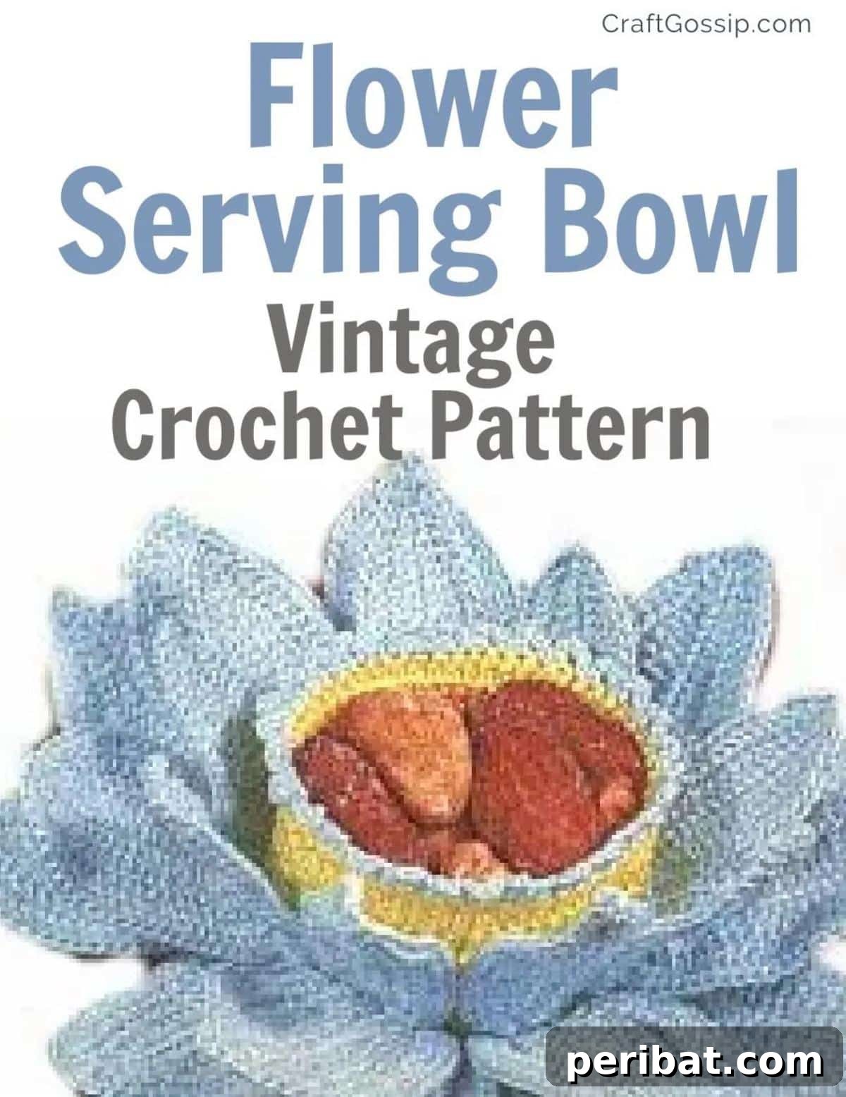 Heirloom Crochet: 40 Timeless Patterns 30 Unique Crochet Flower Petal Bowl, a creative design transforming serving food into an art form with large, petal-shaped sections, ideal for displaying treats or decorative items.