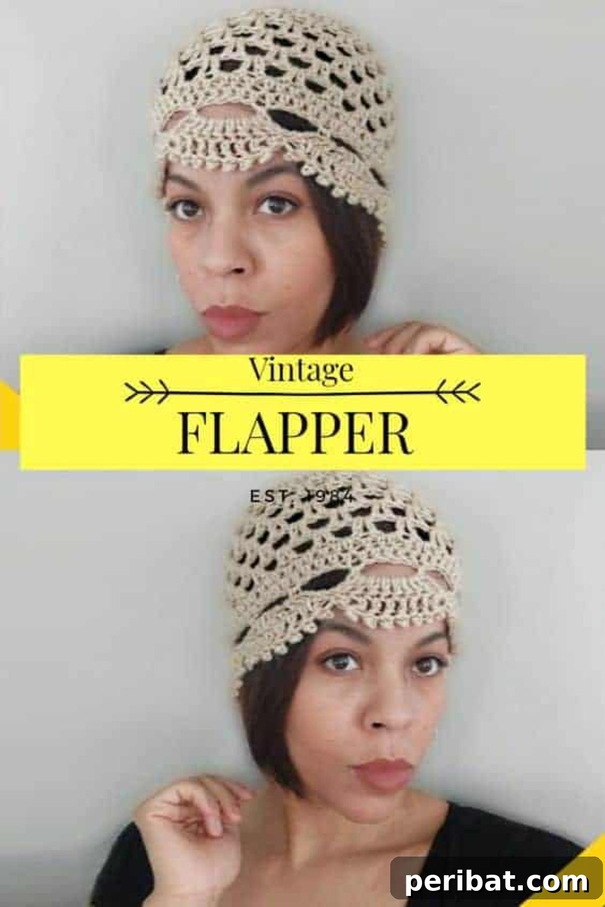 Heirloom Crochet: 40 Timeless Patterns 35 Graceful Vintage 1920s Crochet Hat (Juliet Cap), a free pattern featuring delicate motifs that evoke nostalgic sophistication and bring old-world charm to any outfit.