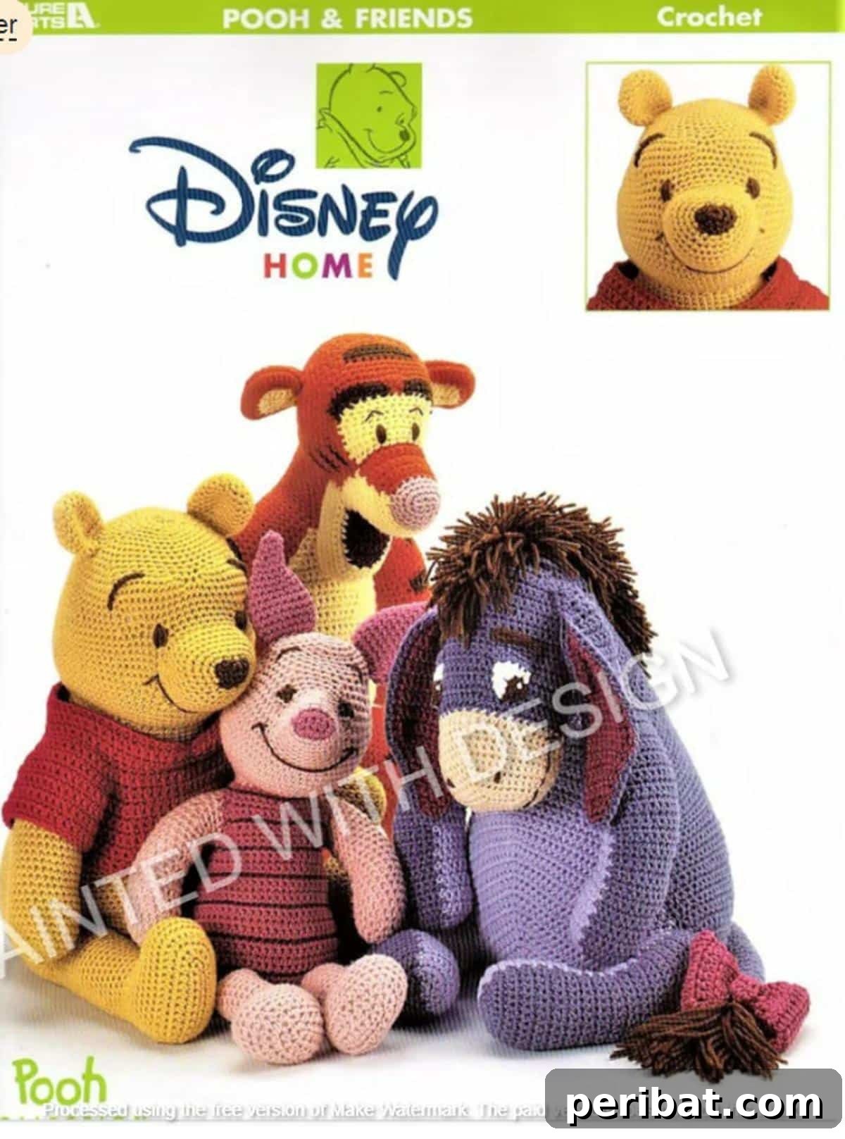 Heirloom Crochet: 40 Timeless Patterns 39 Adorable Winnie the Pooh and Friends (Piglet, Eeyore, Tigger) Vintage Crochet Toys, a classic pattern inviting a lovely adventure down memory lane and making your inner child happy.