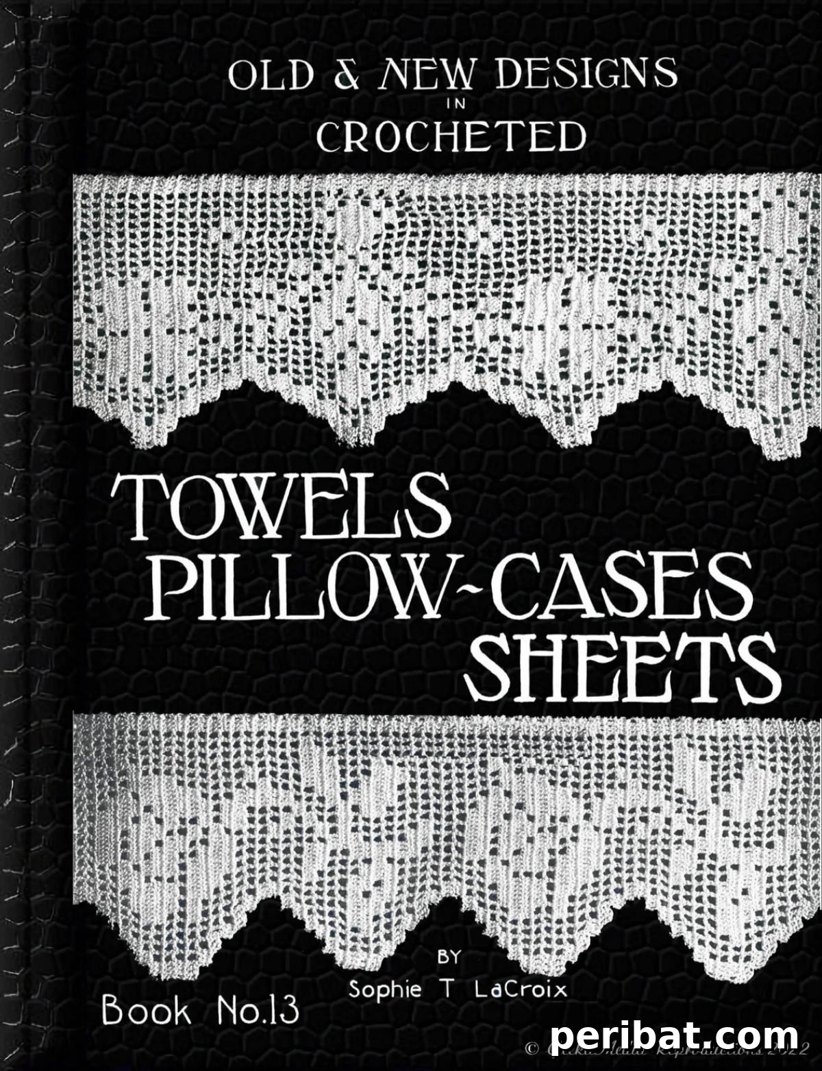 Heirloom Crochet: 40 Timeless Patterns 42 Comprehensive book of Vintage 1940s Crochet Patterns for Towels, Curtains, and Bed Linens, offering timeless designs for refreshing home textiles with modern yarns.