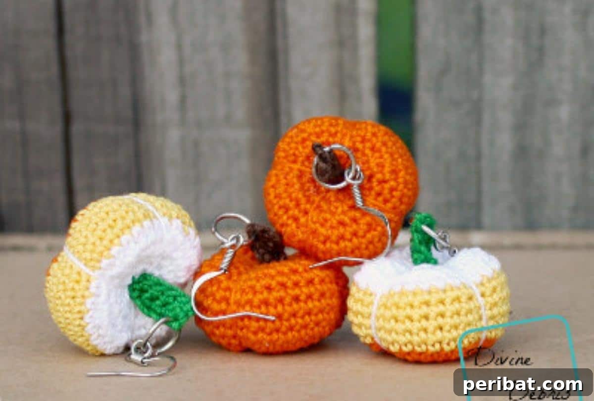 Forty Essential Autumn Crochet Projects 29 Love Pumpkins Earrings