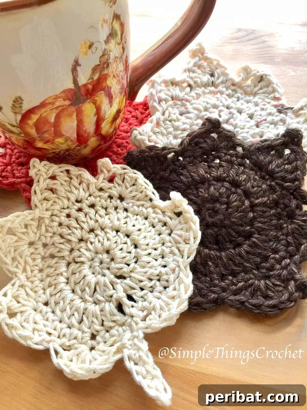 Forty Essential Autumn Crochet Projects 31 Autumn Leaf Coasters