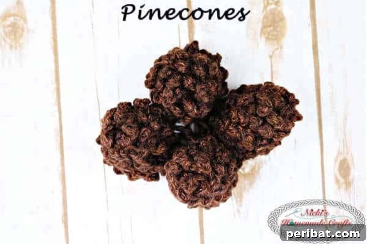 Forty Essential Autumn Crochet Projects 36 Crochet Pinecones