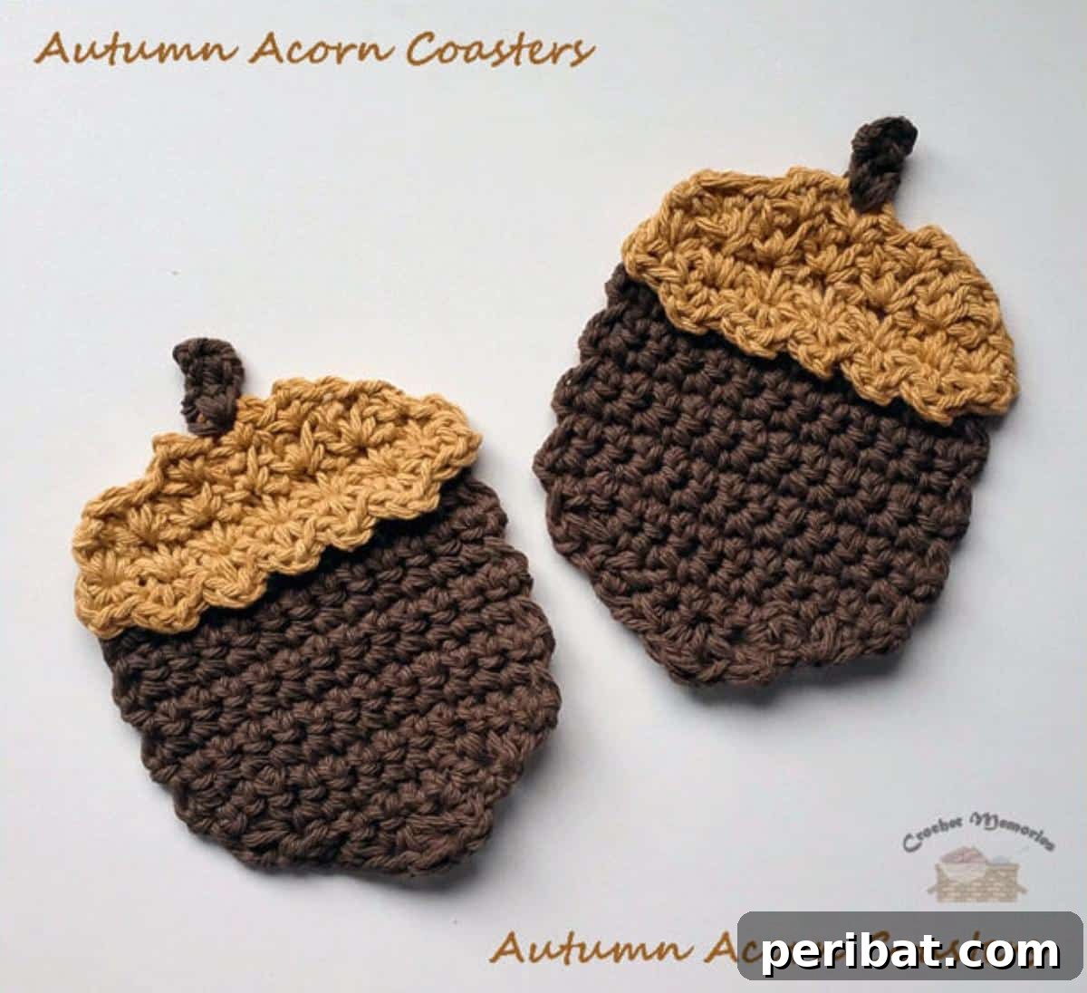Forty Essential Autumn Crochet Projects 37 Autumn Acorn Coasters
