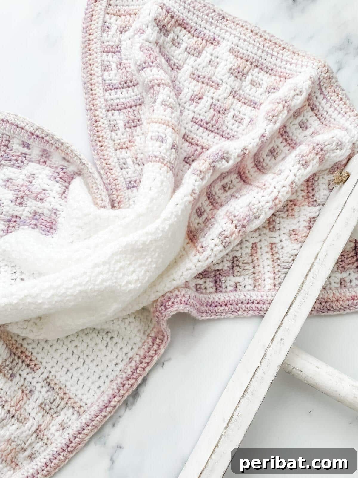 29 Creative Mosaic Crochet Patterns 22 Beautiful Crochet Baby Blanket - A soft, colorful, and textured baby blanket featuring a charming mosaic crochet design, perfect as a keepsake.
